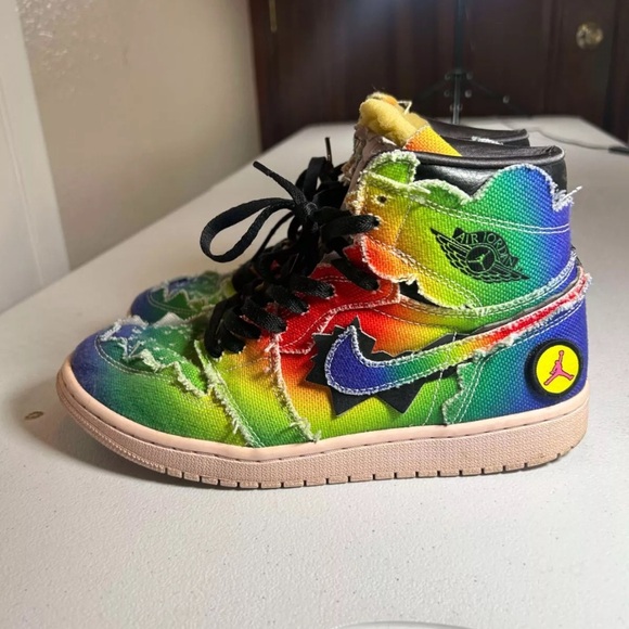 Air Jordan 1 Retro High J Balvin Pre-Owned Sz 8.5 NO BOX - Picture 10 of 13